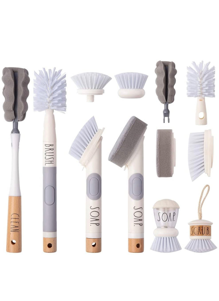 8 cepillos de limpieza para el hogar pequeños, juego de cepillos de  limpieza pequeños, micro fregador, 8 en 1, cepillo de limpieza de detalles