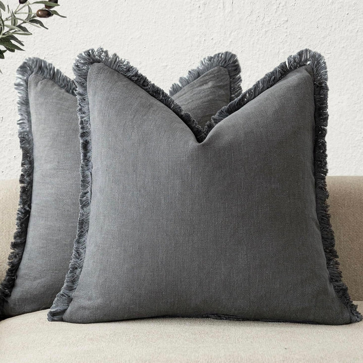 Set De Fundas Lino Gris