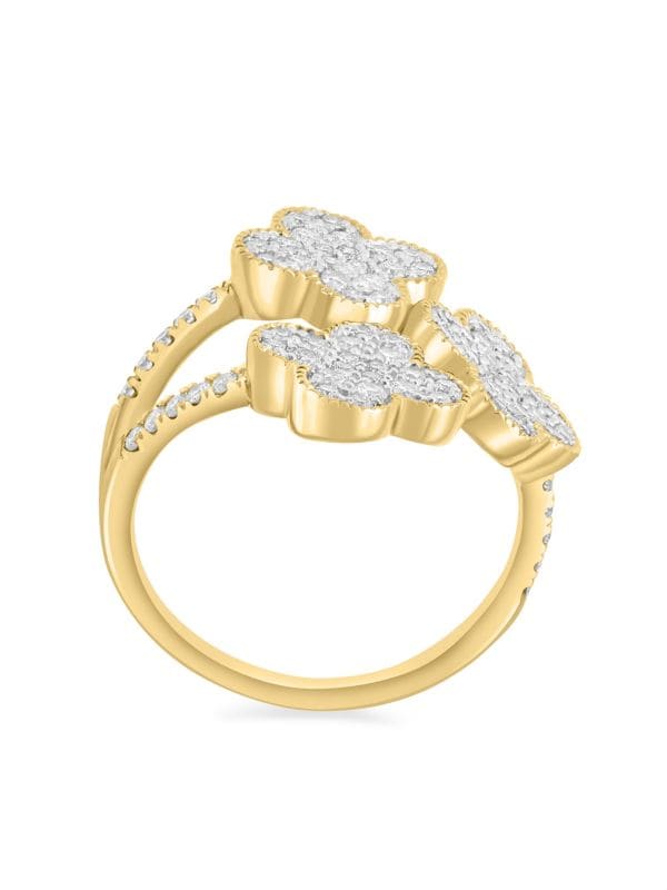 Anillo De Oro Amarillo De 14K Y Diamantes 0,71 TCW