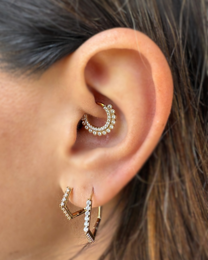Huggies 14k Gold & CZ
