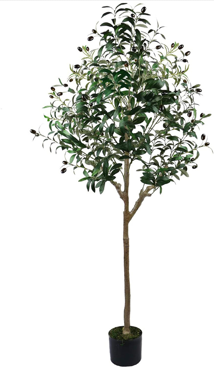 Arbol olivo artificial con aceitunas de plastico